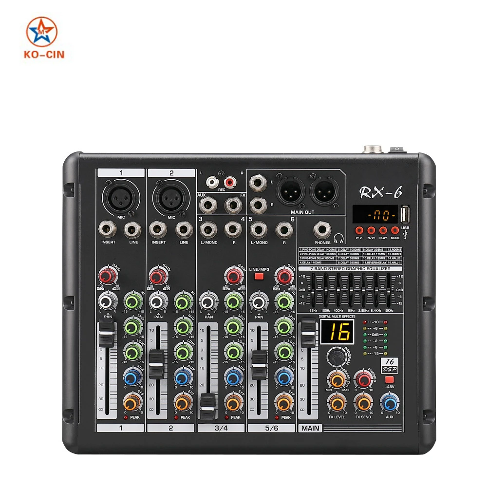 Professional digital audio mixer power supply audio system mixer console music speaker mixer audio