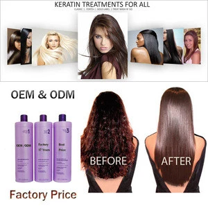 Professional salon brazilian keratin hair keratin treatment hair straightening