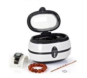 Professional Ultrasonic Polish Jewelry Steam Cleaner Machine with 600ml capacity for eyeglass Necklace Coins Instruments