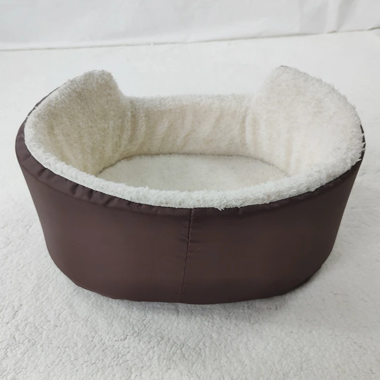 Protective High Sides cat sleeping bed Short Plush cat and dog Pet Bed