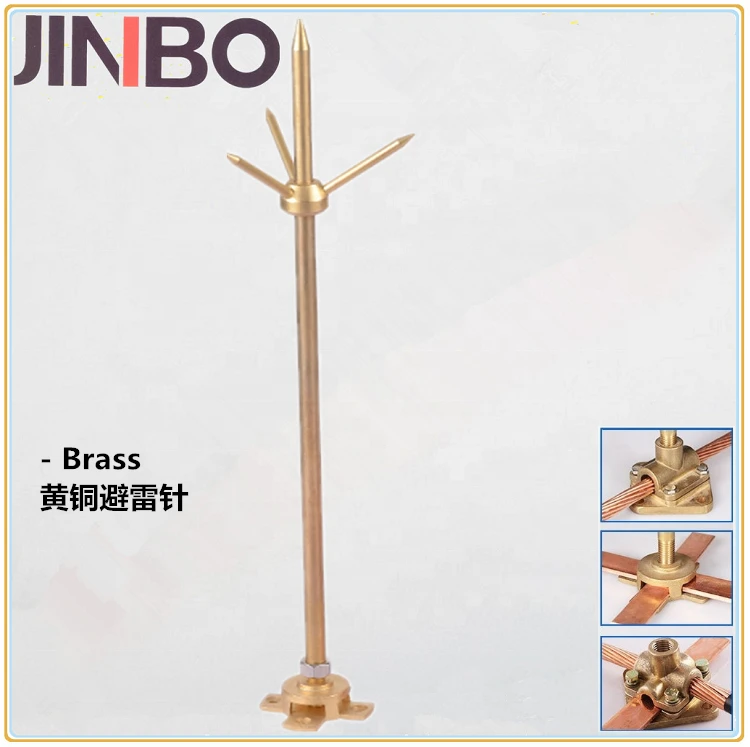 Pure copper lightning rod high quality lightning protection air terminal