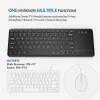 Qwerty English Letter Slim Computer Laptop  Mini Portable Smart TV Touchpad USB Wireless Keyboard Mouse Combos