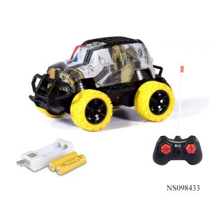Radio-controlled Car Truck Vehicle Model Doodle Pattern Rc Buggy Kids Boy Birthday Gift 1/36 Scale Remote Control Rock Crawler