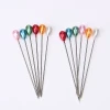 Rainbow Assorted Colorful Teardrop Shape Decorative Pearl Head Craft Corage Plastic Sewing Straight Pins