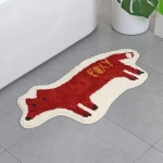 Ready goods home non slip funny microfiber fruits fox pattern bath mats for kids