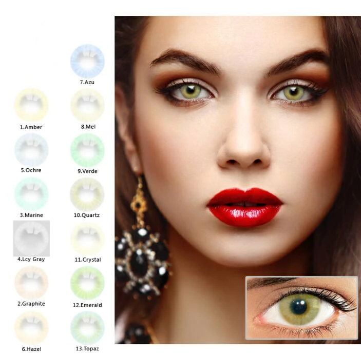 Realkoko KL-71 13 colors best seller yearly natural colored contact lenses soft cosmetic contact lens wholesale