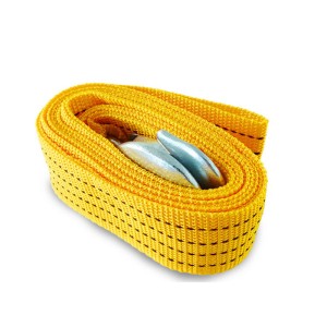 Recovery Trailer Ropes 2&quot; x 20&#39; 10,000 LBs Capacity Polyester Nylon Emergency Tow Strap with Safety Hooks