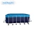 Import Rectangular metal frame mobile inflatable adult pools swimming outdoor above ground Commercial metal frame pool from China