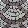 Red Cube Stone Mesh Fan Pattern Cobblestone/Driveway Cobblestone Paver Mats