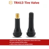 Reecheng TR413 Snap In Black Rubber Tire Valve Stem