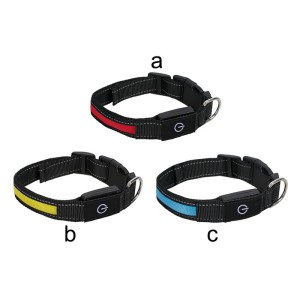 Rena Pet Colorful Adjustable LED Reflective Night Safe Dog Collar Lead and Harness