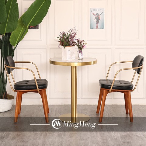 Restaurant Dining Tables and Chairs Coffee Shop Furniture Cafeteria Table Restaurant Set Designer Chair Cafe Modern Metal