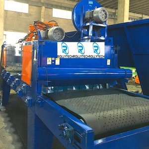 Roller conveyor type polishing brick shot blasting machine, stone material surface treatment equipment