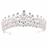 Rosa Bessie Women Girls Bridal Wedding Prom Birthday Party Queen Crown Rhinestone Tiaras