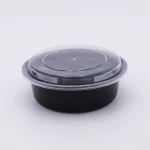 Round disposable kids personalized plastic lunch box kitchen plastic food storage container for soup noodle salad