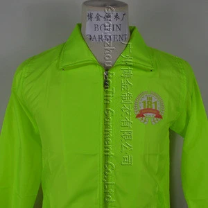 Round neck fluorescent green reflective safety Clothing
