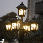 RTS Outdoor classic Waterproof LED Garden Lawn Light Antique Street Light ETL8003