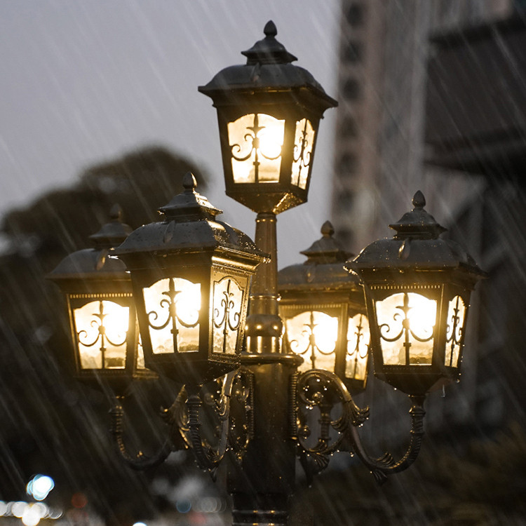 RTS Outdoor classic Waterproof LED Garden Lawn Light Antique Street Light ETL8003