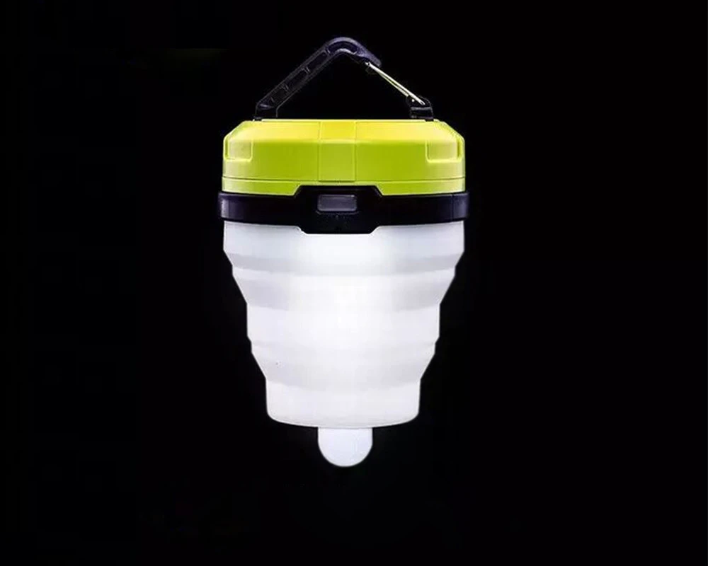 Rubber outdoor scalable  camping lights 3*AAA battery mini tent lamp colourful LED super bright wild hiking lanterns