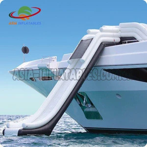 Safety Yacht Slide Inflatables Water Games / New Design inflatable slides for yacht / cruiser , High water slide on sea