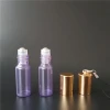 Sale 3 ml 5 ml 10ml elegant coloured Glass Roll On vials and Gold Aluminum Cap with Stainless Steel Roller Ball