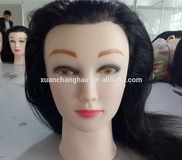 Salon used practice mannequin head human hair dressing training heads