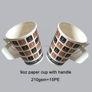 saudi arabia disposable hot coffee paper cup with handle