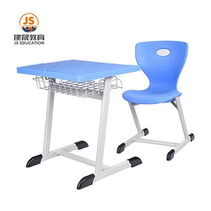 school furniture factory blue PP metal  school desk for sale