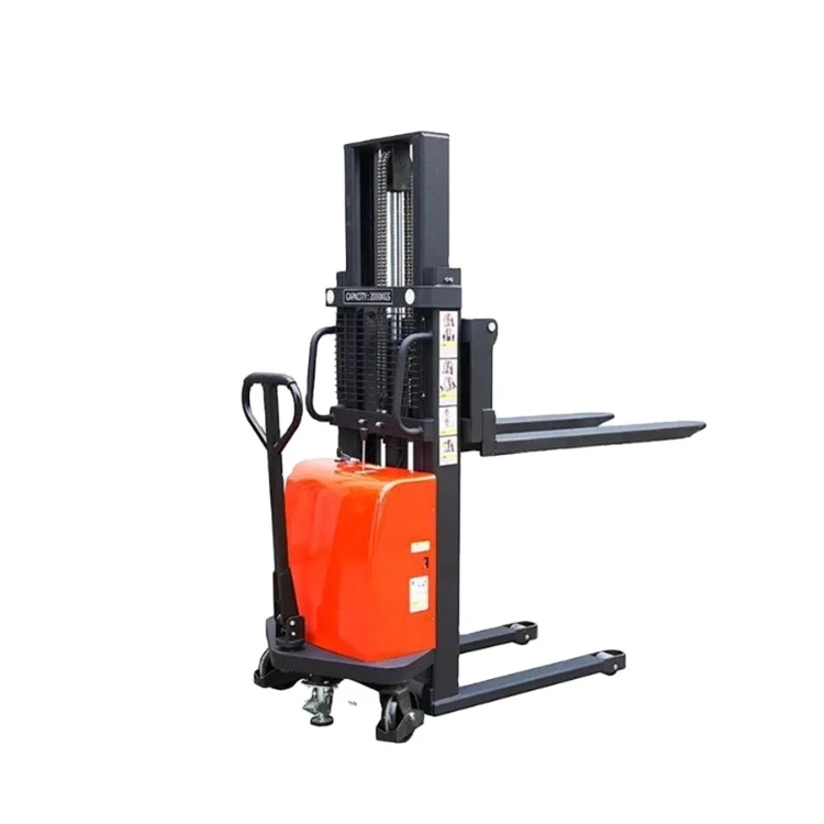 Semi Electric Smart 1.5ton Rider Electric Pallet Forklifts truck hydraulic moving electric rising up and down economic mini type