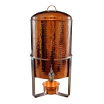 Sertodo Copper Arcadia Samovar Beverage Urn, 12 liter capacity, 100% pure copper with tin lined interior, solid stainless steel