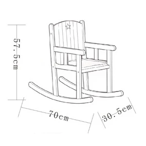 SGS Certification Baby Bedroom Children Furniture Wooden Kids Chairs Kid Wood Rocking Chair With Cushion