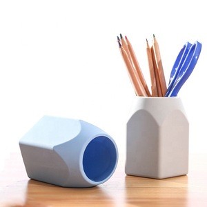 Silicone Desktop Storage Case Box Desk Office Organizer Accessories Stationery Set Gifts Pen Holder Pencil Stand  for Students
