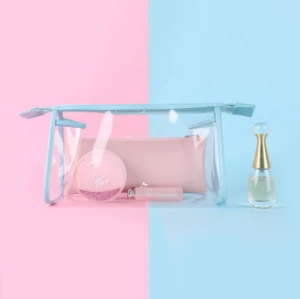 Simple and small fresh transparent hand wash bag