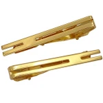Simple Gold Plated Men Groons Tieclips Tray Tie Tack-Tie Bar Clips