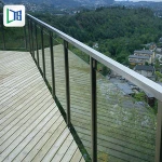 Simple Terrace Railings Designs U Channel Aluminum Balcony Laminated Glass Balustrades Handrails