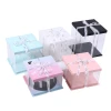 Small Cake Box 18*18 Transparent Wedding Cake Boxes Plastic Birthday  PET Cake Package Gift Box with cardboard