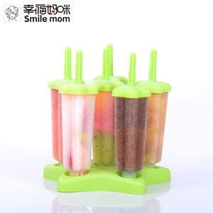Smile mom Plastic Popsicle Molds Ice Cream Popsicle Makers