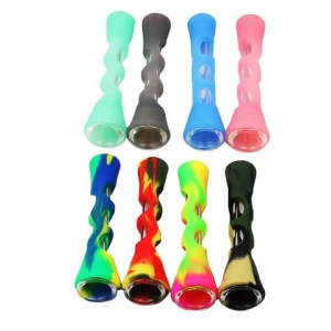Smoking Pipe Straight Type Healthy Silicone Tobacco Smoking Pipe Water Herb Smoking Pipe