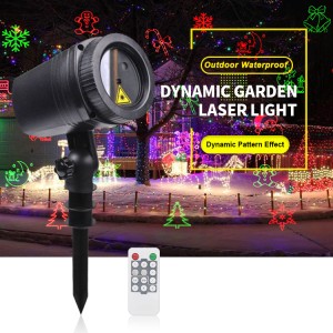 Snowflake Lights Winter Event Lighting Mini Beam Outdoor Christmas Tree Santa Pattern Laser Light with Style A