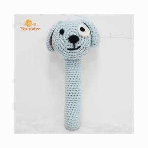 Soft Handmade 100% Cotton Wholesale Crochet Baby Rattle Ring