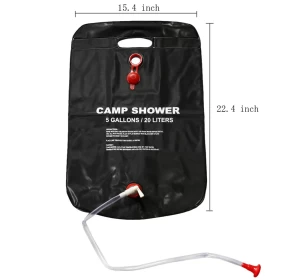 Solar Energy Heated Shower Pipe Bag Portable Bathing Camping Hiking