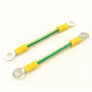 Solar PV Module Earthing Jumper BVR Yellow Green Grounding Earthing Cable With both end crimped lug
