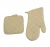 Import Solid colored mitten 100% cotton complete kitchen apron oven mitt set from China