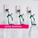 Solid Stainless steel Brushed Surface Bathroom Towel Hooks Wall Mounted Door Hanger Clothes Robe Hook Multi-function