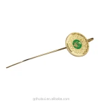 Souvenir items gold flower logo metal bookmarks for book