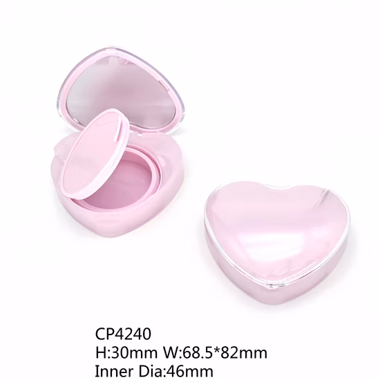 Emily Cp4240 15g Heart Shape Air Cushion Case Plastic Air Cushion Powder Container Bb Cc Cushion Foundation Compact Case