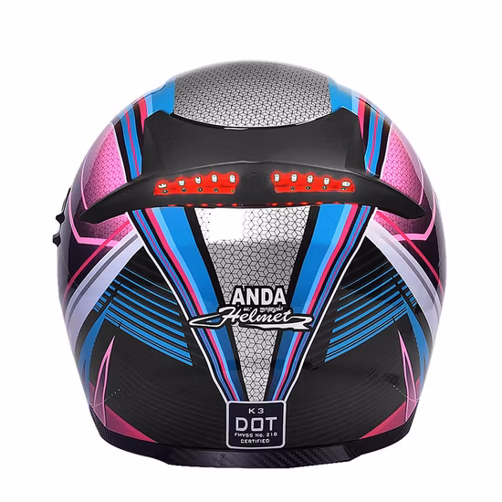 Full Face Motorcycle Helmets with LED Tail Light Brighten up Your Safe Night Riding