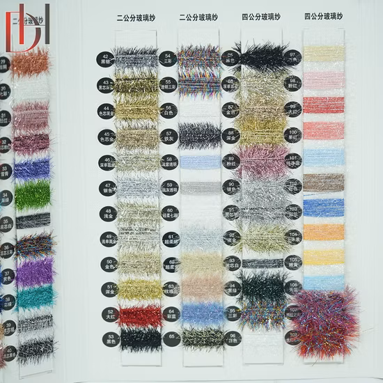 Import Glitter 100% Polyester Fancy Yarn for Knitting Craft Bag Skirt Glass Yarn from China
