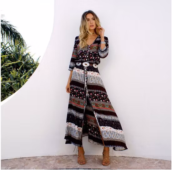 <span>Stylish Boho Beach Maxi Dress for Women in Plus Size</span>