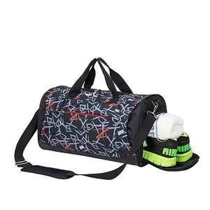 Sports Gym Bag with Shoes Compartment Nylon Other Travel Duffel Luggage Bag for Men and Women